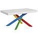 Tavolo Allungabile 90x160/420 Cm Volantis Telaio Gambe 4 Colori (b) - Bianco Frassino - Foto miniatura 6
