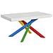 Tavolo Allungabile 90x160/420 Cm Volantis Telaio Gambe 4 Colori (b) - Bianco Frassino - Foto miniatura 1