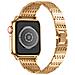 Cinturino Per Apple Watch 42/44/45mm In Acciaio Inossidabile Strass, Oro - Foto miniatura 4