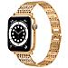 Cinturino Per Apple Watch 42/44/45mm In Acciaio Inossidabile Strass, Oro - Foto miniatura 1