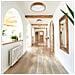 Lampada A Soffitto Eveline - Marrone - Legno, Vetro - 47x47x8 Cm - Foto miniatura 3