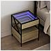 Comodino Con Led Infinity Rovere Sonoma 40x40x51 Cm - Foto miniatura 1