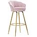 Sgabello Bar Vienna Rosa Cm 55x53x110 - Foto miniatura 1