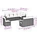Set Divano Da Giardino 8 Pz Con Cuscini Grigio In Polyrattan - Foto miniatura 3