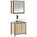 Set Mobili da Bagno 2 pz Rovere Sonoma in Legno Multistrato - Foto miniatura 7