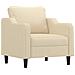 Poltrona Crema 60 Cm In Tessuto - Foto miniatura 2