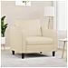 Poltrona Crema 60 Cm In Tessuto - Foto miniatura 1