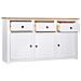 Lusso Casadino -  Credenza Bianca 135x40x80 Cm In Legno Massello Di Pino Panama - Foto miniatura 3