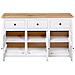Lusso Casadino -  Credenza Bianca 135x40x80 Cm In Legno Massello Di Pino Panama - Foto miniatura 8