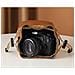 Elegante Borsa Per Fotocamera In Pelle Pu Marrone Per Nikon E Fujifilm - Foto miniatura 3