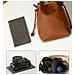 Elegante Borsa Per Fotocamera In Pelle Pu Marrone Per Nikon E Fujifilm - Foto miniatura 5