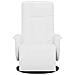 Poltrona Reclinabile con Poggiapiedi Bianca in Similpelle - Foto miniatura 3