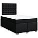 Giroletto a Molle con Materasso Nero 120x190 cm in Tessuto - Foto miniatura 1