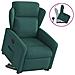 Poltrona Alzapersona Reclinabile Verde Scuro in Tessuto - Foto miniatura 1