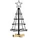Albero a Cono di Natale con supporto Nero 60 cm Acciaio - Foto miniatura 1