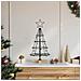 Albero a Cono di Natale con supporto Nero 60 cm Acciaio - Foto miniatura 2