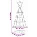 Albero a Cono di Natale con supporto Nero 60 cm Acciaio - Foto miniatura 9