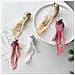 Ornamenti Per Albero Di Natale Con Uccelli Di Piume Dorate - Eleganti Decorazioni A Clip (paio) - Foto miniatura 3