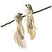 Ornamenti Per Albero Di Natale Con Uccelli Di Piume Dorate - Eleganti Decorazioni A Clip (paio) - Foto miniatura 1