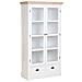 Vetrina In Legno Bianco Con 2 Ante E 2 Cassetti 94x41x180,5h Cm - Foto miniatura 1