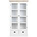 Vetrina In Legno Bianco Con 2 Ante E 2 Cassetti 94x41x180,5h Cm - Foto miniatura 2