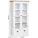 Vetrina In Legno Bianco Con 2 Ante E 2 Cassetti 94x41x180,5h Cm - Foto miniatura 3