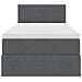 Letto con Contenitore Grigio scuro 100 x 200 cm Velluto - Foto miniatura 7