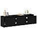 Mobile TV Rovere Nero 140 x 34 x 40 cm Legno multistrato - Foto miniatura 3
