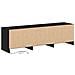 Mobile TV Rovere Nero 140 x 34 x 40 cm Legno multistrato - Foto miniatura 9