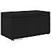 Pouf Nero 81 x 41 x 40 cm Tessuto e Legno Ingegnerizzato - Foto miniatura 1