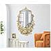 Specchio Glam Oval Butterfly In Ferro Dorato Con Farfalle - Foto miniatura 5