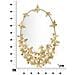 Specchio Glam Oval Butterfly In Ferro Dorato Con Farfalle - Foto miniatura 6