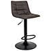 Set Di 2 Sgabelli Alti Middelfart-grigio-microfibra-43x43x108 Cm - Foto miniatura 1