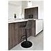 Set Di 2 Sgabelli Alti Middelfart-grigio-microfibra-43x43x108 Cm - Foto miniatura 5
