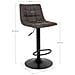 Set Di 2 Sgabelli Alti Middelfart-grigio-microfibra-43x43x108 Cm - Foto miniatura 6