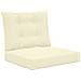 Cuscino per divano da esterno 2 pcs Crema Poliestere - Foto miniatura 1