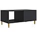 Tavolino da salotto Nero 90 x 50 x 40 cm Legno ingegnerizzato - Foto miniatura 1