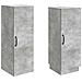 Set di armadi 2 pcs Grigio Cemento Legno ingegnerizzato - Foto miniatura 3