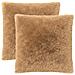 Cuscino con cuscino HEERLEN 2 pz Tortora Fleece PV - Foto miniatura 1