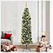 Albero di Natale Artificiale Sottile Verde e Bianco 210 cm - Foto miniatura 2