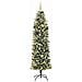 Albero di Natale Artificiale Sottile Verde e Bianco 210 cm - Foto miniatura 3