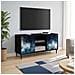 Mobile TV RAALTE 102 x 33 x 51 cm Rovere Nero - Foto miniatura 2