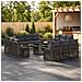Set Divano da Giardino 13 pz Grigio e Grigio Scuro polyrattan - Foto miniatura 9