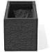 Vaso Rettangolare Nero Da Esterno 50 X 23 X 24 Cm Myra - Foto miniatura 7