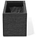 Vaso Rettangolare Nero Da Esterno 50 X 23 X 24 Cm Myra - Foto miniatura 13