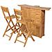 Set Da Bar Per Esterni 3 Pz In Legno Di Teak - Foto miniatura 1