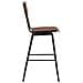 Sedie Da Bar 2 Pz Marroni In Compensato Solido E Acciaio - Foto miniatura 4
