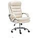 Sedia Ufficio Vancouver XXL in Similpelle I Poltrona Elegante Direttore Carico Max 235 kg I Poltrona Ergonomica Imbottita e Rinforzata Crema - Foto miniatura 1