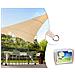 Vela Solare Triangolare Impermeabile Idrofobica A Giardino Vacanze Colore Crema - Foto miniatura 2
