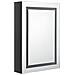 Armadietto Bagno con Specchio e LED Nero Lucido 50x13x70 cm - Foto miniatura 3